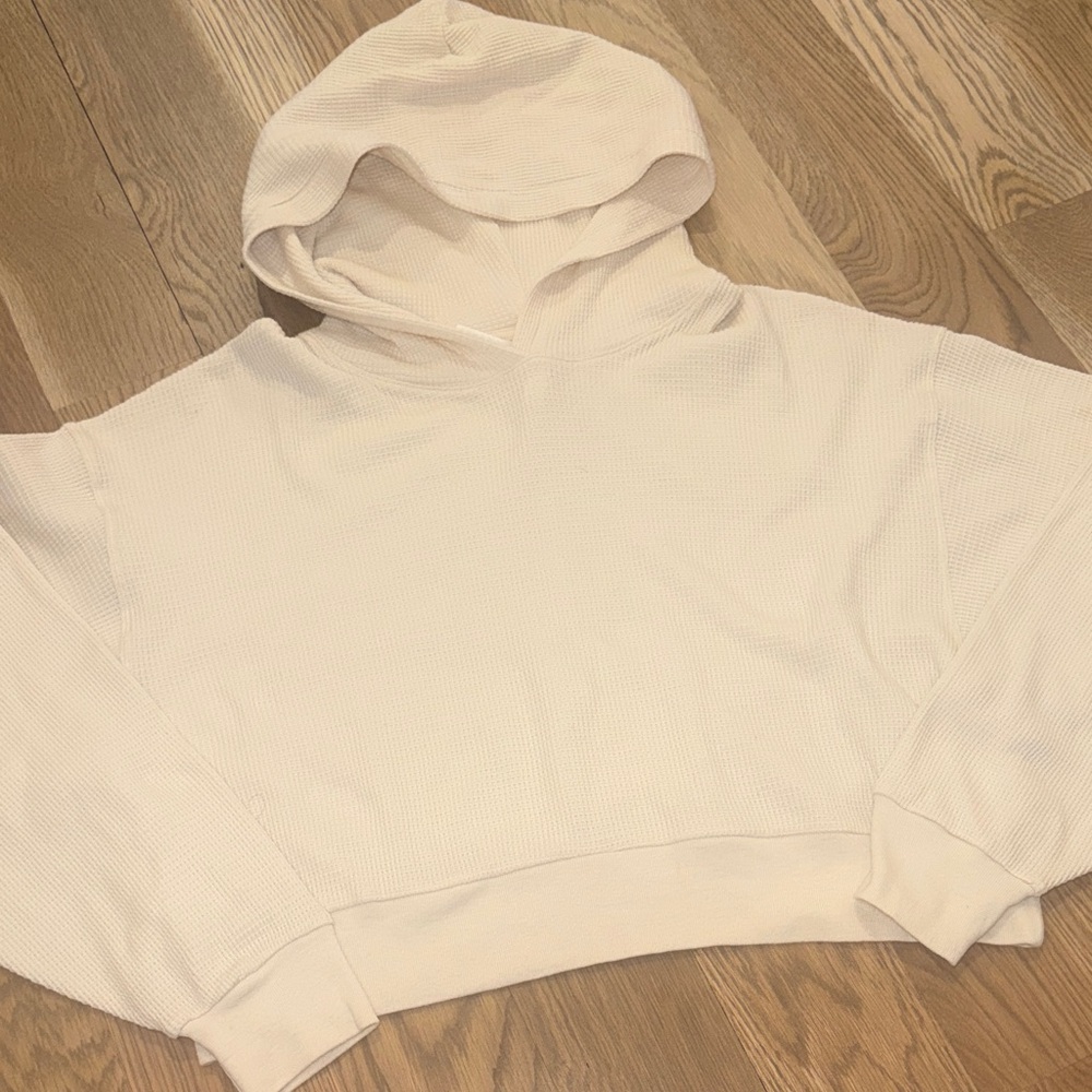 Aritzia The Group Babaton Cream Hooded Top